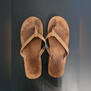 UGG leather flip flops